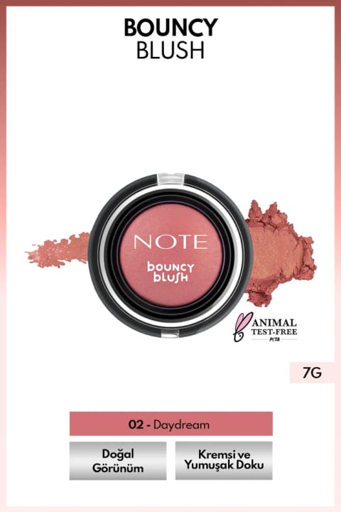 رژگونه کرمی نرم NOTE Bouncy Blush - 02 Daydream