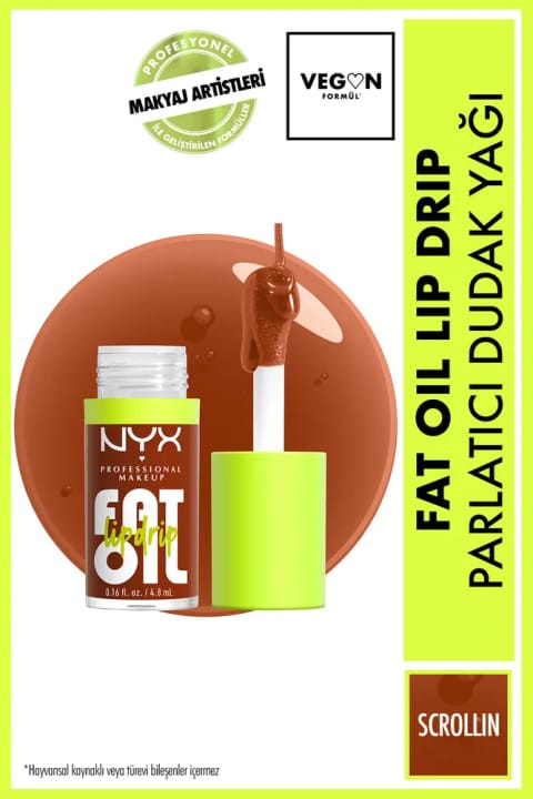روغن لب براق NYX Professional Makeup Fat Oil Lip Drip - Scrollin