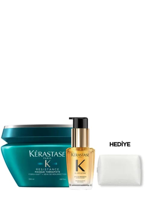 ماسک و روغن درخشندگی Kerastase Resistance & Elixir Ultime برای موهای آسیبدیده