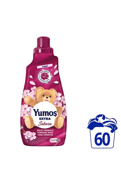 Yumoş Extra کنسانتره نرمکننده لباس ساکورا ۱۴۴۰ میلیلیتر ۶۰ شستشو