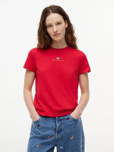 تیشرت زنانه TJW مدل Regular Linear
