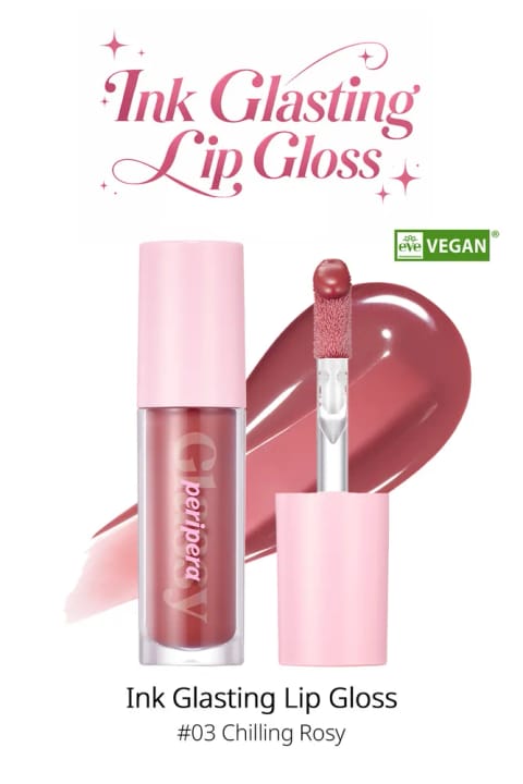 PERIPERA Ink Glasting Lip Gloss — 3 Chilling Rosy