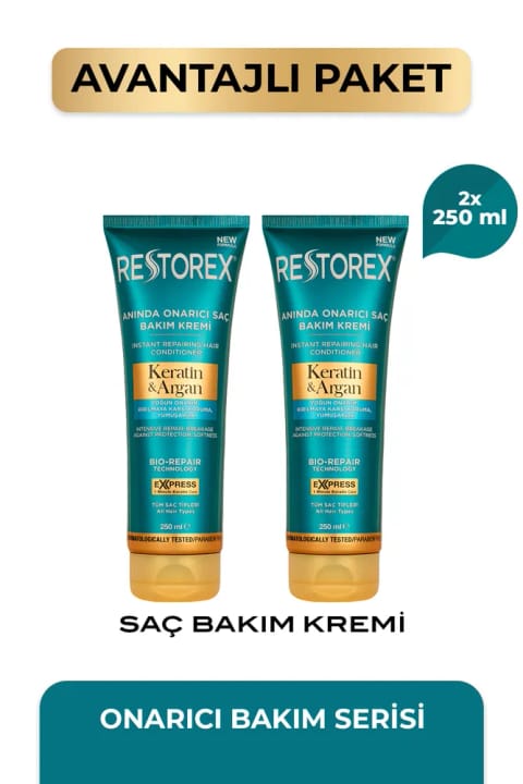 کرم مراقبت از مو Restorex با Keratin و Argan، ۲۵۰ میلیلیتر – ترمیم فوری