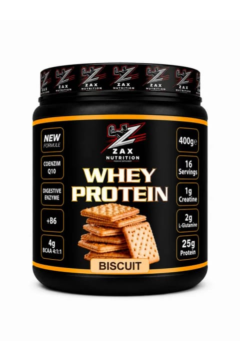 zax nutrition 400 گرم بیسکویت AROMA %100 WHEY PROTEIN