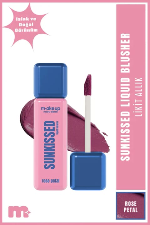 Maru.Derm Make Up شدت رنگ بالای رژگونه مایع – Liquid Blush Rose Petal