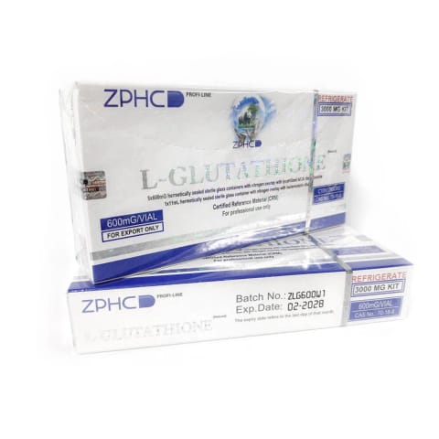 Zphc L-Glutathione 3000 mg کیت ۵ ویال ۶۰۰ mg + حلال