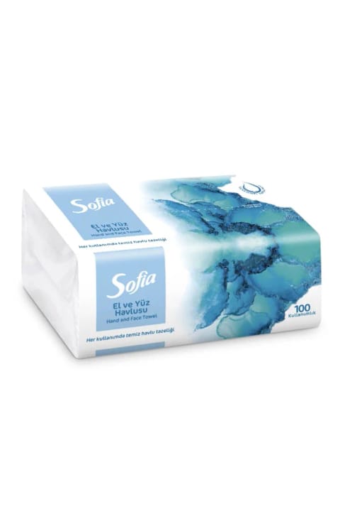 دستمال کاغذی دست و صورت Sofia ۱۰۰ عددی