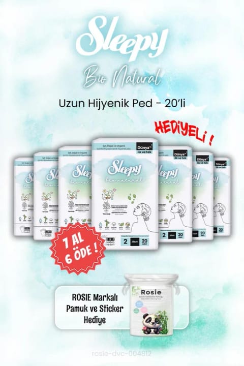 Sleepy Bio Natural نواربهداشتی ۲۰ عددی + ROSIE