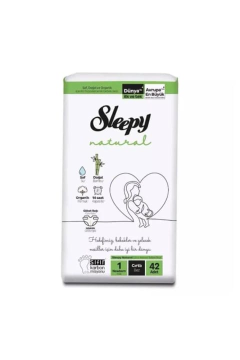 Sleepy Natural پوشک نوزاد سایز ۱ (۲-۵ کیلوگرم) ۴۲ عددی