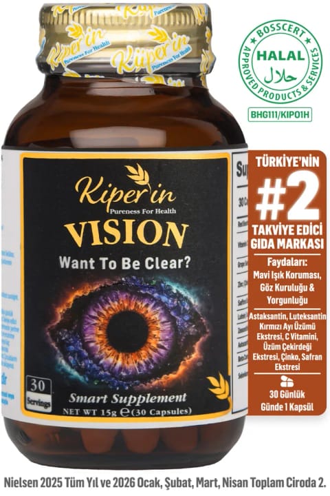 Kiperin Vision | سلامت چشم و دید شفاف | حاوی Zinc، Selenium، Astaxanthin، Lutein و زعفران