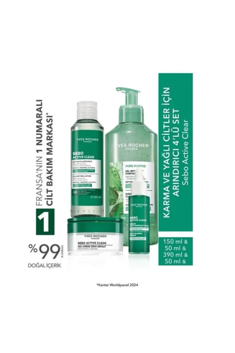 Yves Rocher Sebo Active Clear پاککننده مراقبتی پوست مختلط و چرب
