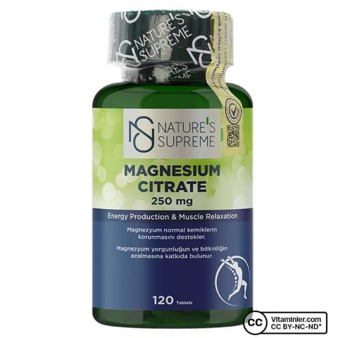 Nature's Supreme Magnesium Citrate 250 mg 120 Tablet