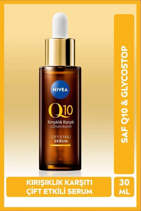 NIVEA سرم پوست ۳۰ میلیلیتری Q10 خالص ضدچروک با شکر برای کاهش لک