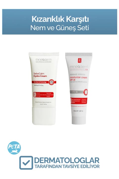 mineaderm ست آبرسانی و ضدآفتاب ضدقرمزی – تسکیندهنده، متعادلکننده، SPF 20 و...