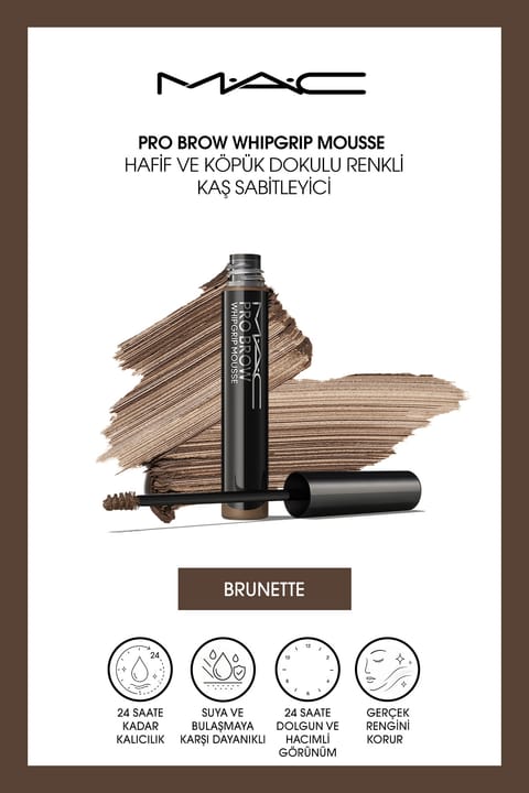 M.A.C Pro Brow Whipgrip Mousse تثبیتکننده ابروی رنگی سبک با بافت فومی -...