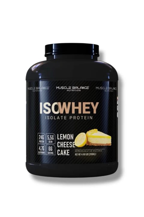 MUSCLE BALANCE ایزوله وی پروتئین ۲۰۰۰ گرم ۶۶ سرویس لیمو چیزکیک