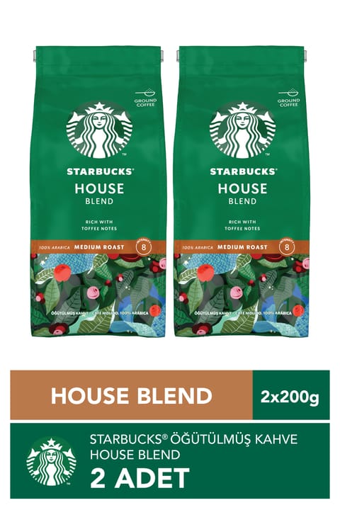 قهوه آسیاب‌شده Starbucks House Blend 2x200g