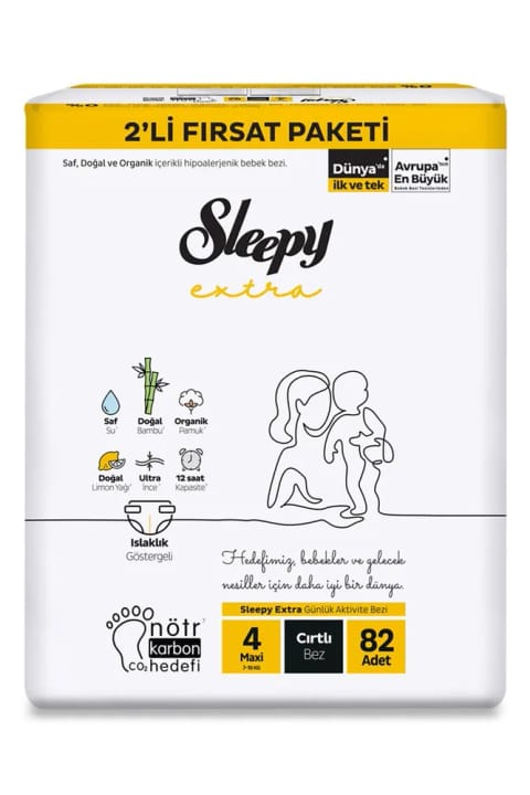 Sleepy Extra روزانه سایز ۴ ماکسی ۸۲ عددی پوشک بچه