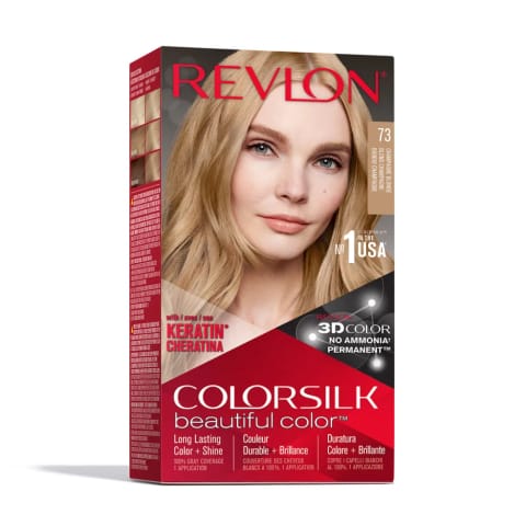 رنگ مو Revlon ColorSilk 73 شامپاینی طلایی