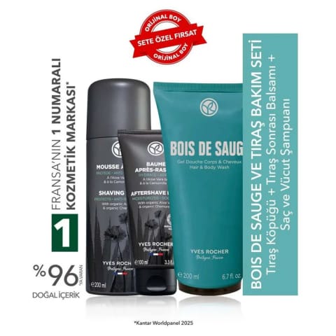 ست شامپو بدن و مو و روتین اصلاح Bois de Sauge