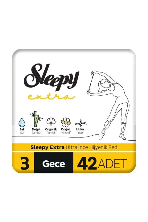Sleepy نواربهداشتی فوق نازک اکسترا شبانه ۴۲ عددی
