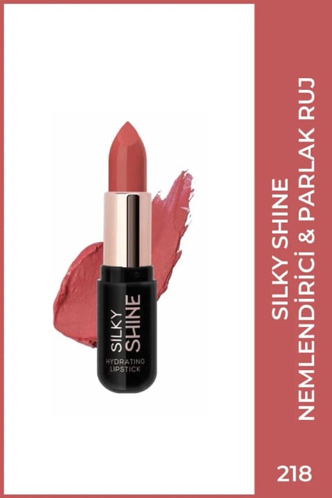 Golden Rose Silky Shine Hydrating Lipstick - رژ لب مرطوبکننده شماره 218
