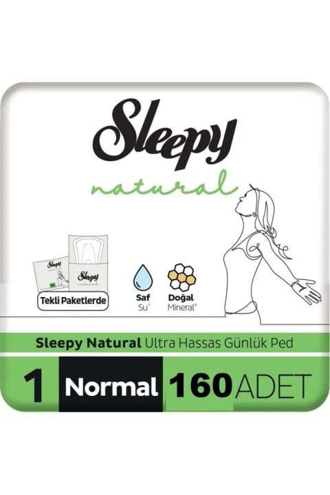 Sleepy Natural اولترا حساس روزانه نرمال 160 عددی