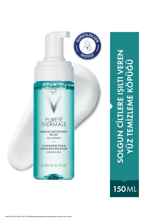 Vichy Purete Thermale فوم شستشوی صورت درخشانکننده برای پوستهای کدر 150 میلیلیتر