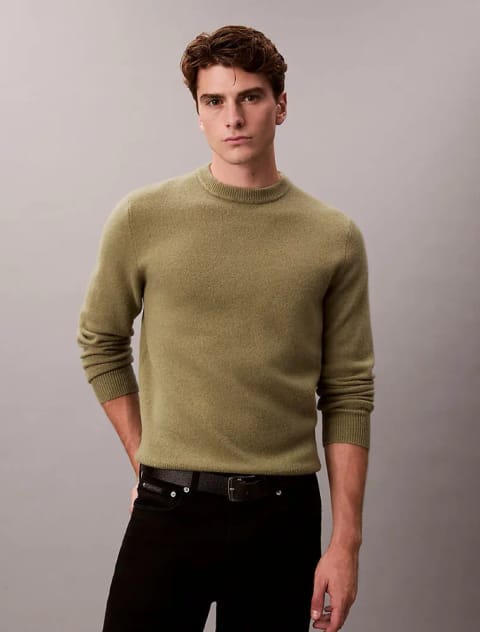 پیراهن کشمیر مردانه Cozy Wool Calvin Klein