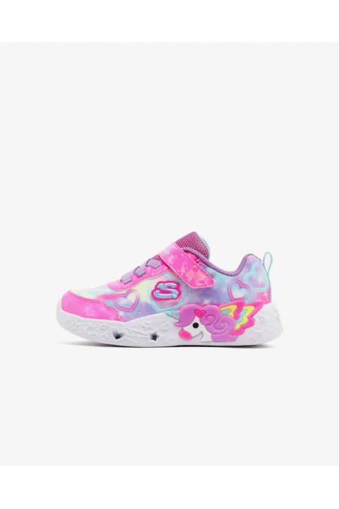 SKECHERS UNICORN CHARMER LIL HEART SPARKLES کفش اسپرت دختر بچه صورتی چراغدار