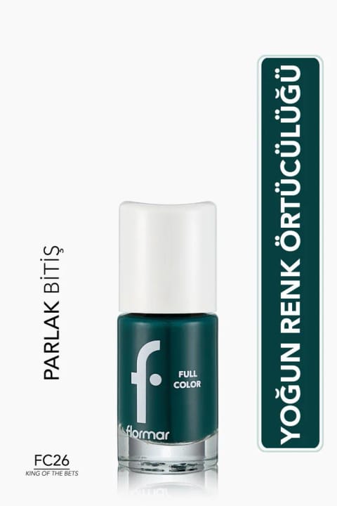 Flormar براق با پیگمنت بالا - Full Color Nail Enamel FC26 King Of The Be...