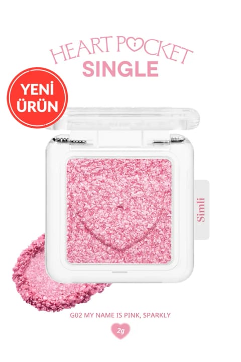 PERIPERA سایه تک‌فرنگی قابل شخصی‌سازی Heart Pocket Single (G02 My Na...)