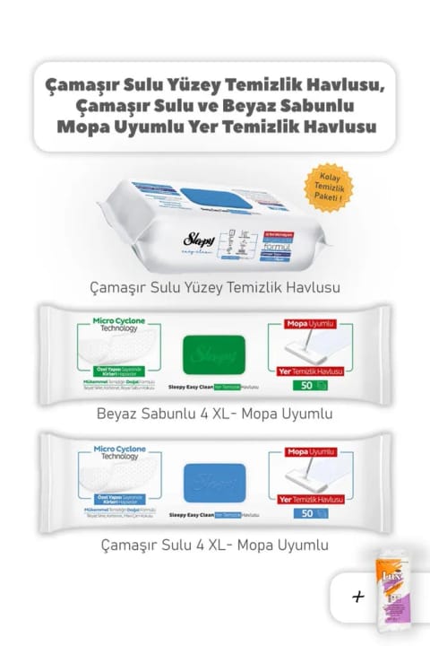 Sleepy ست حوله تمیزکننده زمین 4XL و Easy Clean، هدیه پنبه