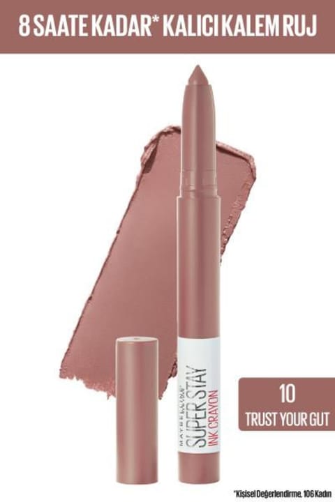 Maybelline New York Super Stay Ink Crayon رژ لب مات مدادی - 10 Trust Your Gut