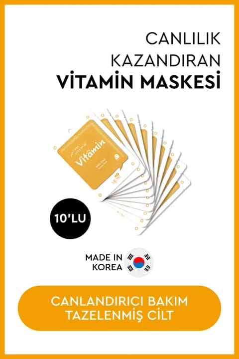 Mjcare On Vitamin Mask – ماسک صورت ویتامینه ۱۰ عددی