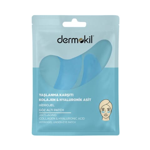 Dermokil هیدروژل ماسک چشم ضد پیری با کلاژن و هیالورونیک اسید ۷گرمی
