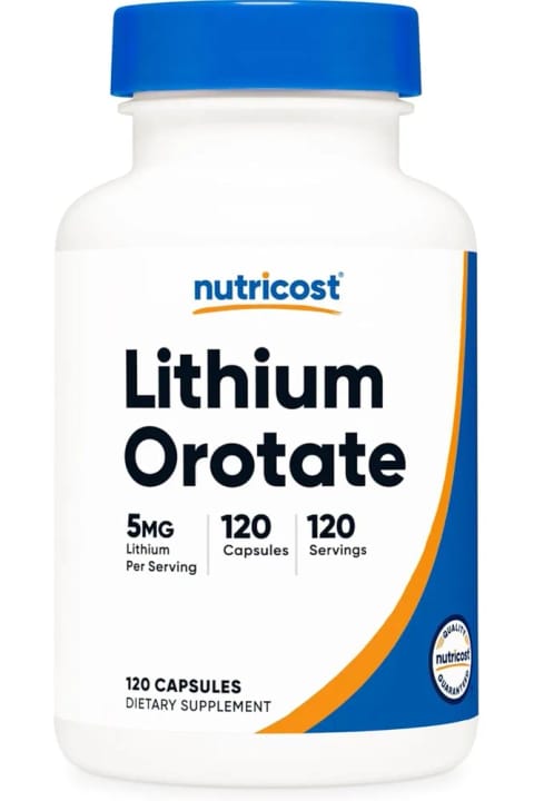 Nutricost Lithium Orotate 5 mg 120 Capsules ساخت USA DaphneLabs