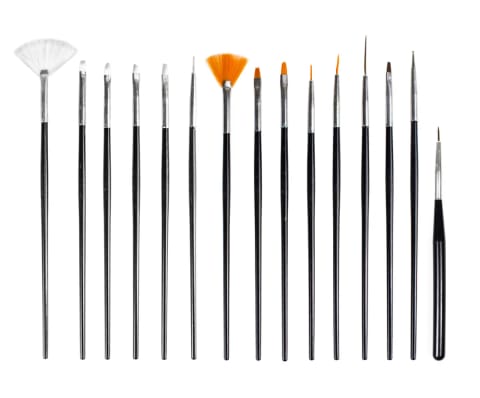 ست براش ناخن Nascita مشکی ۱۵ عددی NASBRUSHNAILSET004