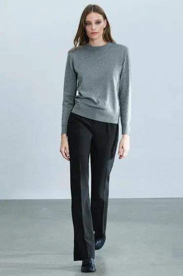 Zara Knit Jumper with Shoulder Pads