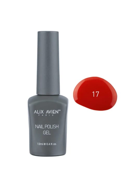 Alix Avien ژل پولیش قرمز پرچمی UV دائمی 17 - 12 میلی‌لیتر