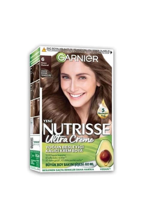 رنگ موی کرمی دائمی Garnier Nutrisse مغذی غلیظ 6 قهوهای تیره