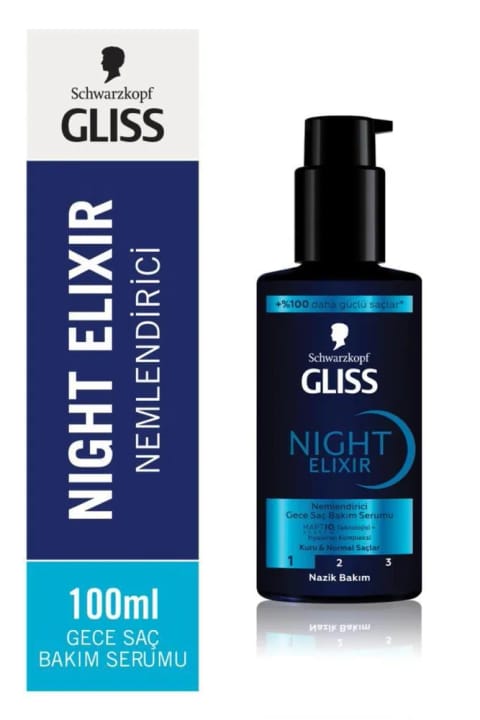 سرم مراقبت شبانه مو آبرسان Gliss Night Elixir