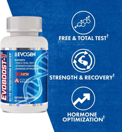 Evogen Evoboost-T الیت تستوسترون بوستر مردانه Longlife، DIM، Boron، Lactobacillus ۶۰ کپسول