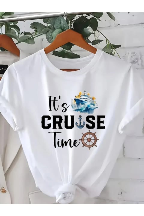 تیشرت طراحی چاپی It's Cruise Time یونیسکس uyguntarz