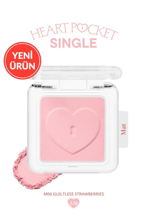 PERIPERA سایه چشم تکی مات قابل شخصیسازی Heart Pocket Single (M06 Guiltle...)
