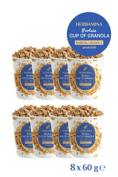Herbamina 8'li Proteinli Granola Bardak