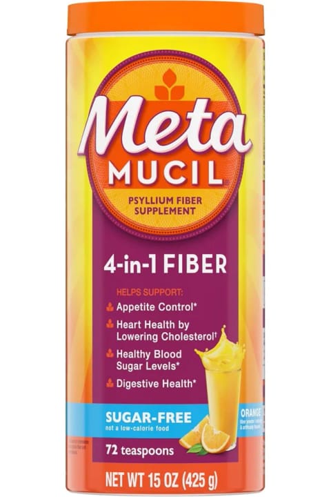 Metamucil فیبر ۴ در ۱ با طعم پرتقال ۴۲۵ گرم