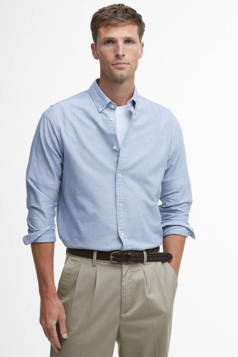 پیراهن مردانه Barbour مدل Oxtown Tailored رنگ Dark Chambray کد BL14