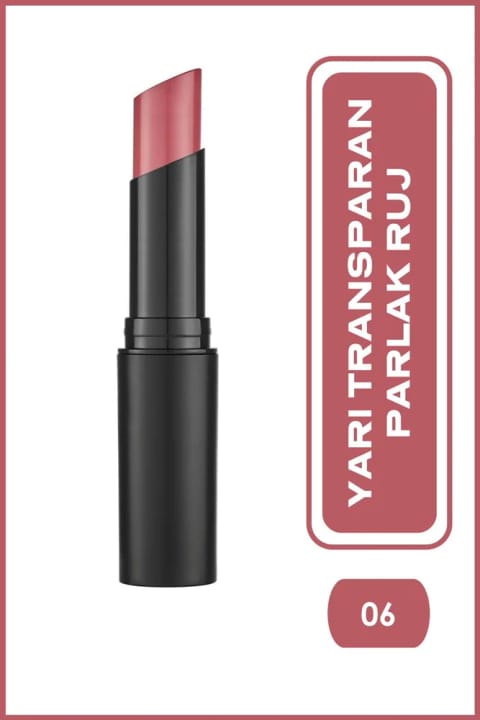 رژ لب استیلو شفاف براق Golden Rose شماره 06 - رژ لب براق با Argan Oil و SPF 25