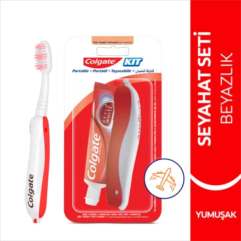 خمیردندان Colgate Optic White ۲۰ میلی‌لیتر + مسواک (ست سفر)